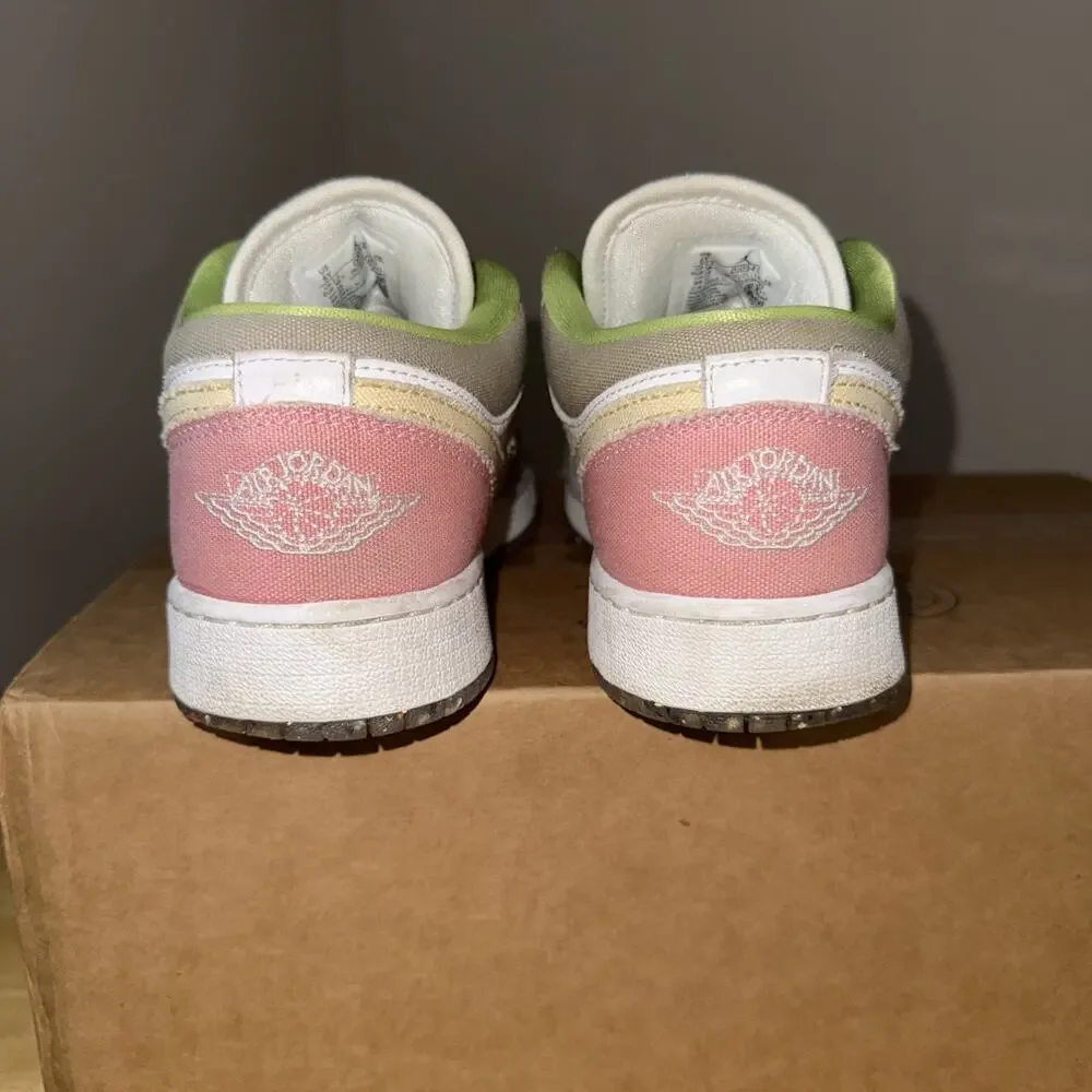 Nike Air Jordan 1 Low SE Shoes Youth 6Y/7.5w Pastel GS Basketball DJ0341-100